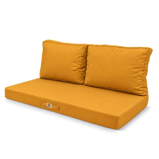 Coussins pour salon de jardin déhoussable 100x50cm jaune
