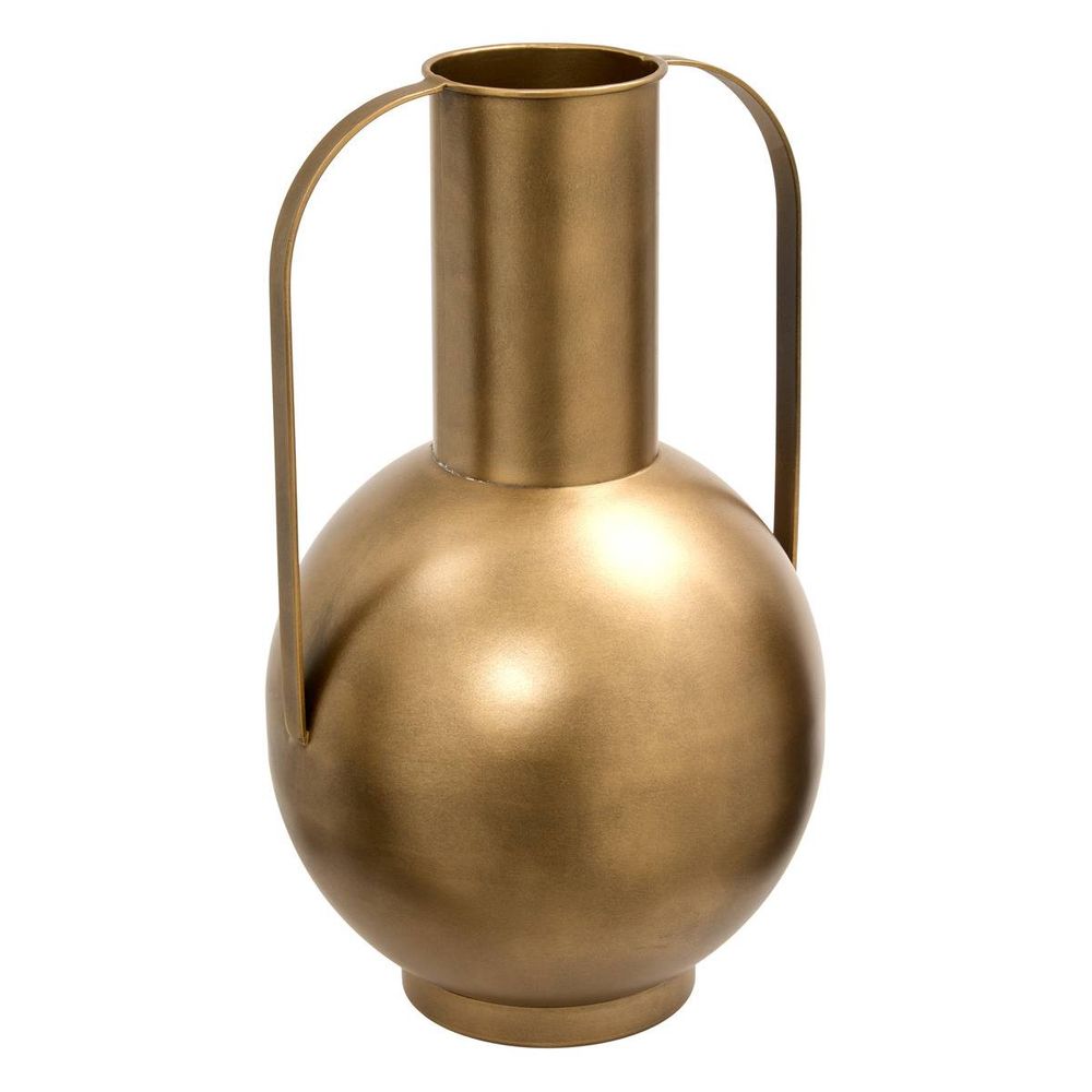 Vase en métal barrel h.42,5cm doré