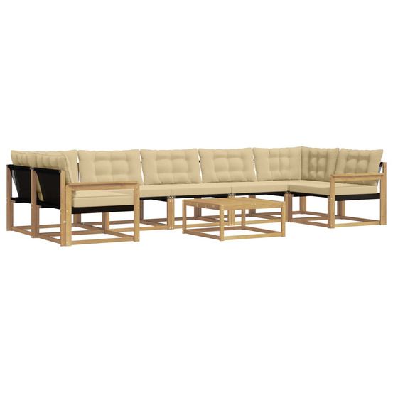Ensemble de canapés d'extérieur 8 pc blanc et beige