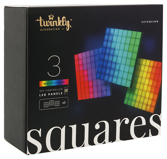 Twinkly squares extensions – panneaux led connectée - 3 tuiles d'extension