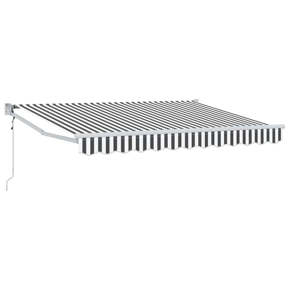 Auvent rétractable électrique anthracite et blanc 3,5 x 2 m