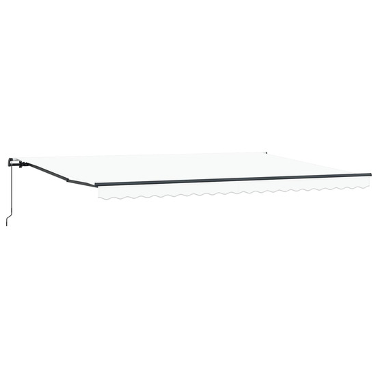 Auvent rétractable blanc 500 × 350 cm polyester et acier