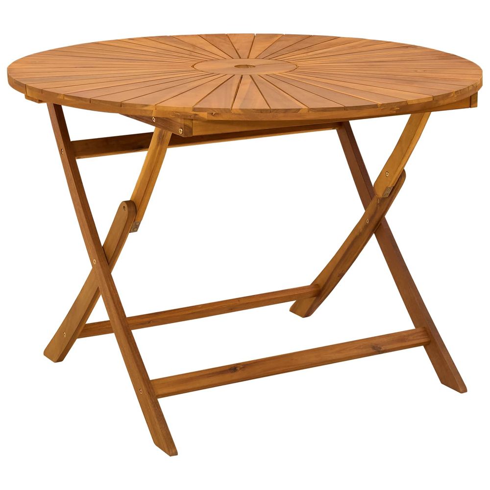 Table de jardin pliante naturel ø110 x 75 cm