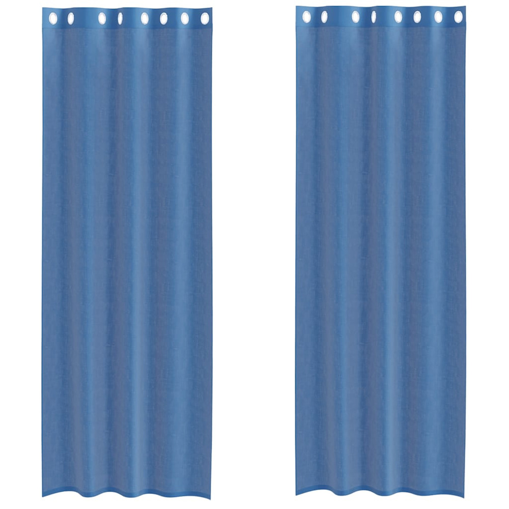 Rideaux en voile avec œillets 2 pcs bleu royal
