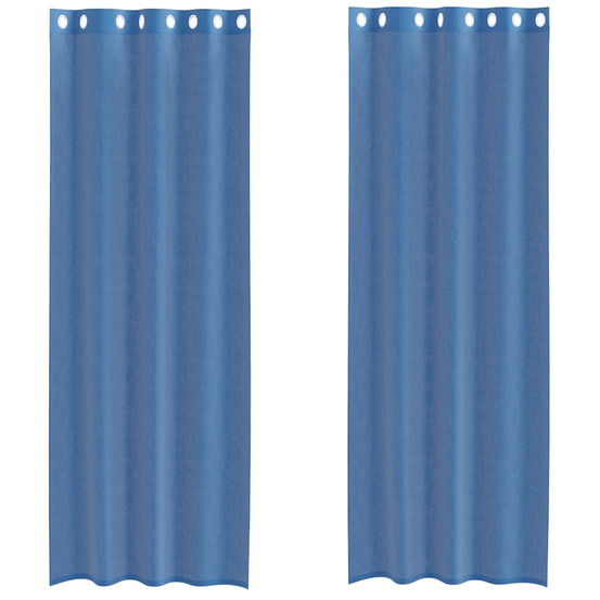 Rideaux en voile avec œillets 2 pcs bleu royal
