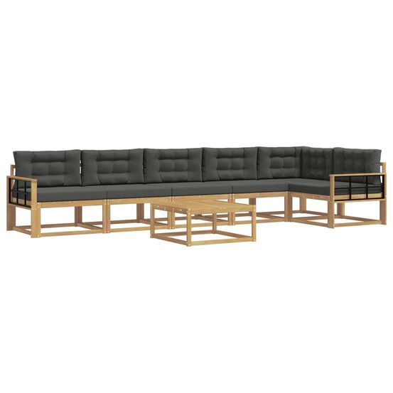 Ensemble de canapés d'extérieur 7 pc blanc et anthracite