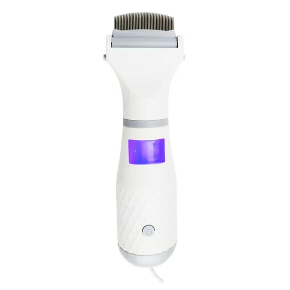 Peigne électrique anti-poux autonomie 4-6h led 3 niveaux silencieux