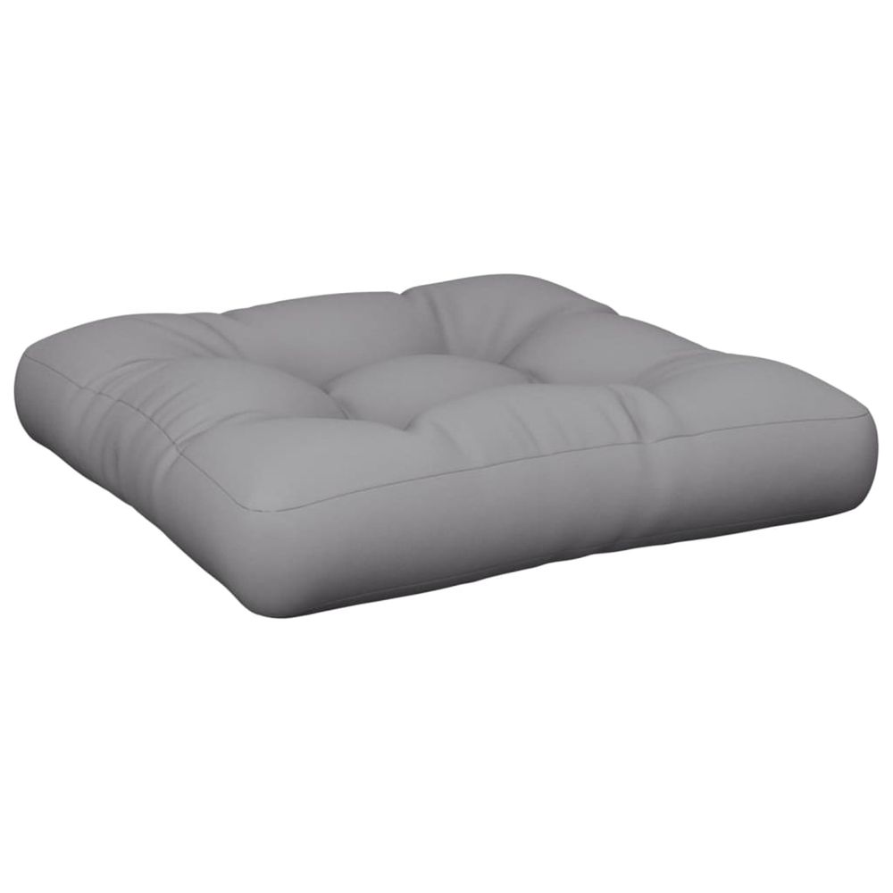 Coussin de palette gris 50x50x12 cm tissu