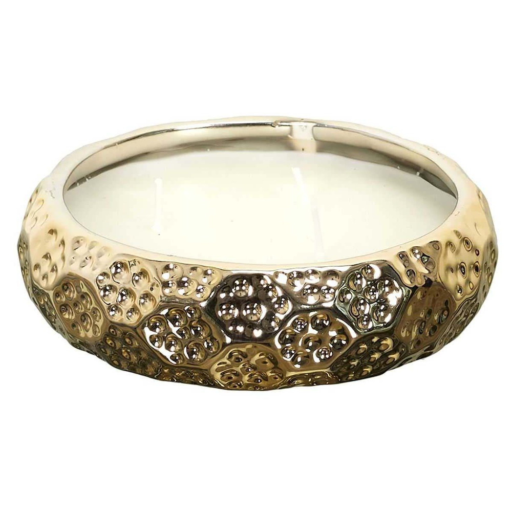 Bougie parfumée en céramique or du temps 3 mèches