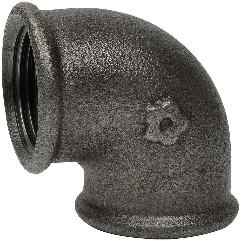 Coude 90° en fonte malléable coeur noir femelle/femelle en 10242 - 3/8''