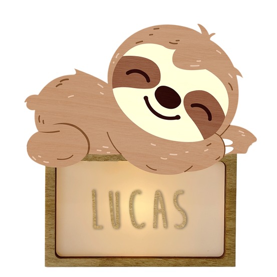 Lampe à poser personnalisable - paresseux