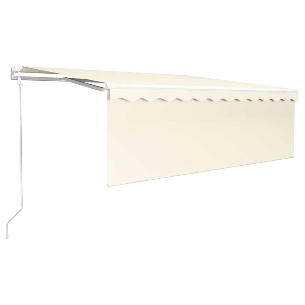 Auvent automatique store capteur de vent et led 4x3 m crème