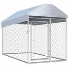 Chenil d'extérieur avec toit pour chiens 200x100x125 cm