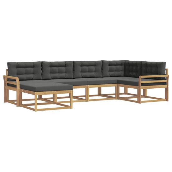 Ensemble de canapés d'extérieur 5 pc blanc et anthracite