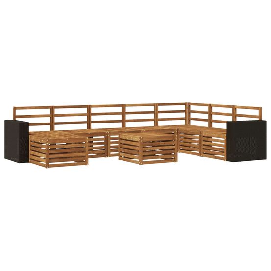Ensemble de canapés d'extérieur 9 pc naturel