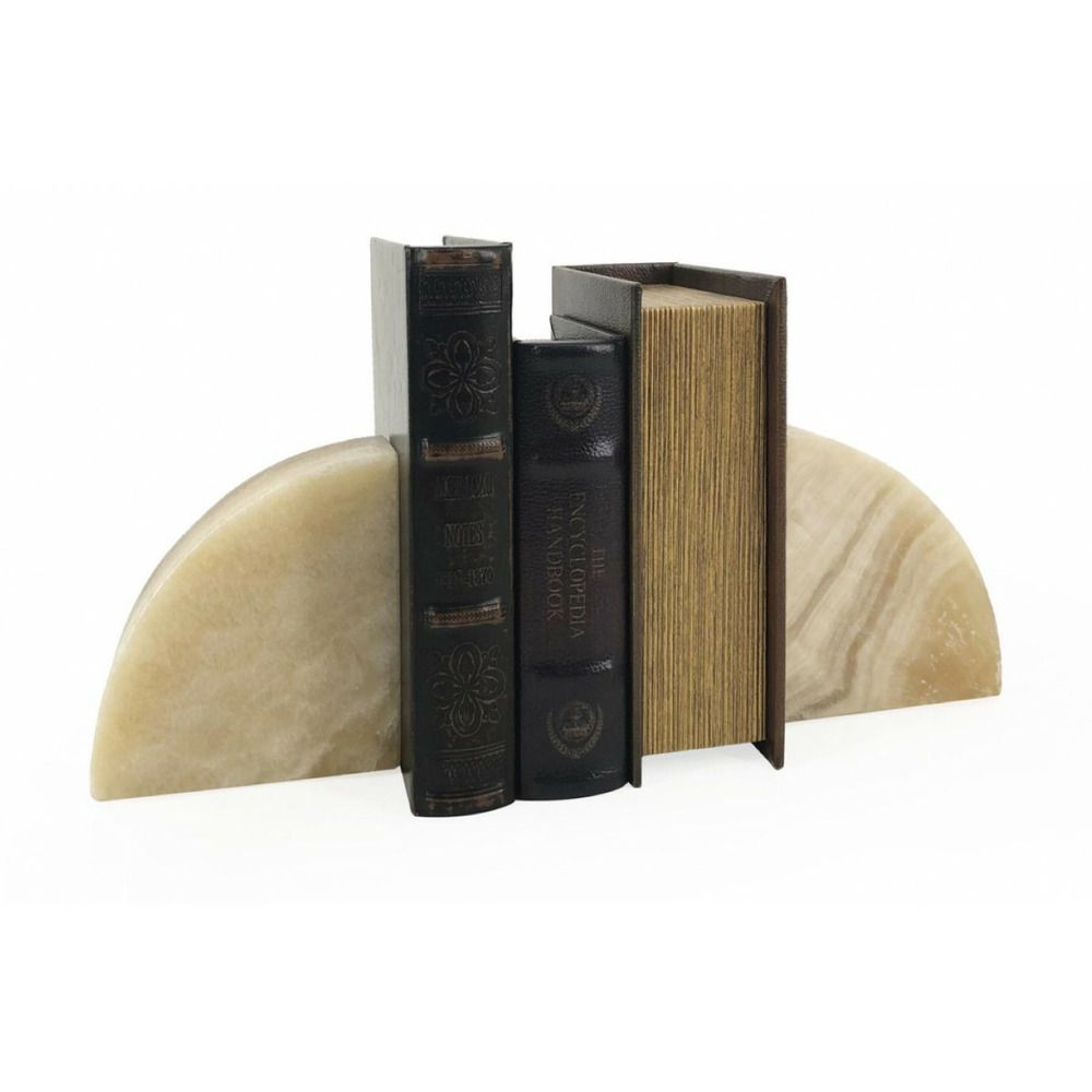 Serre-livre onyx beige onyx beige - décoration d'autrefois