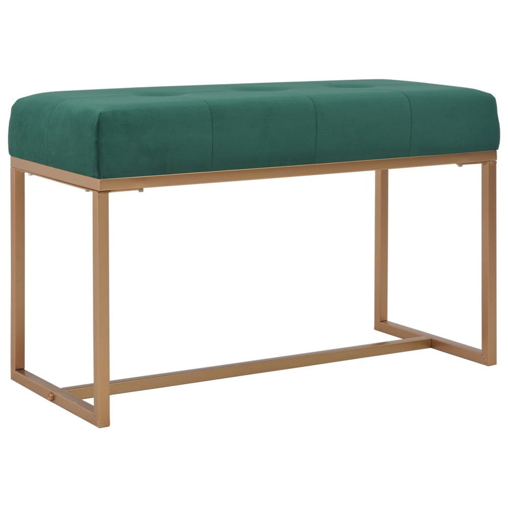 Banc 80 cm vert velours