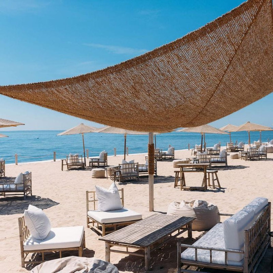 Toile d'ombrage en fibre de coco rectangle 4x6m