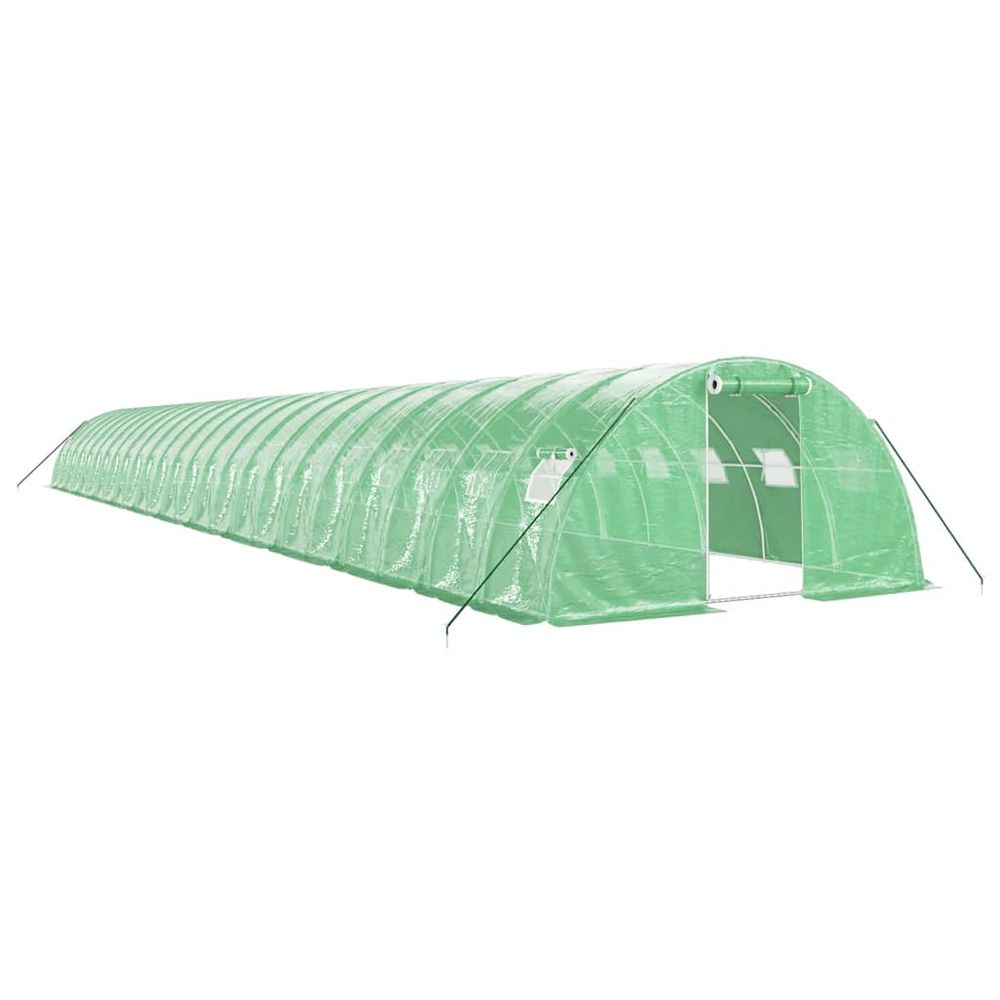 Serre avec cadre en acier vert 96 m² 24x4x2 m