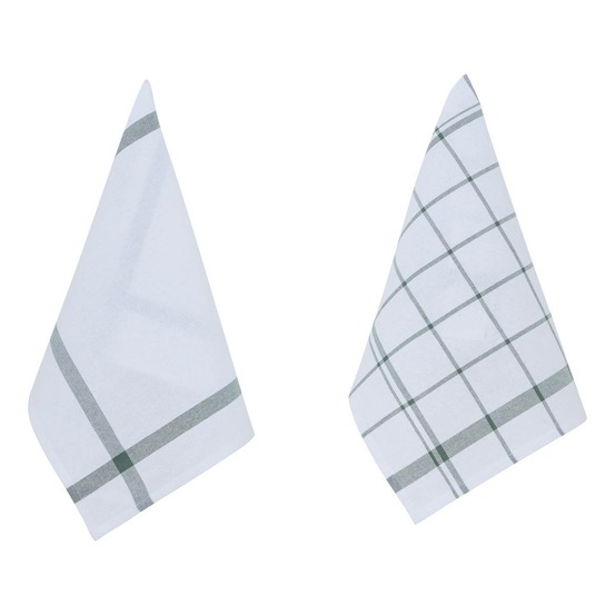 Torchons tropical 45x70cm vert 2 pièces