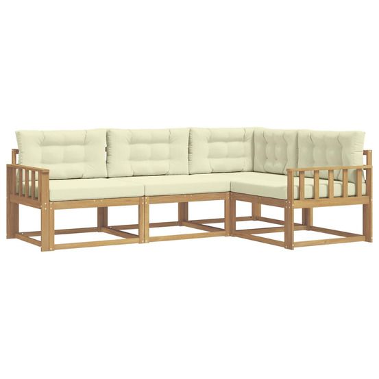 Ensemble de canapés d'extérieur 3 pc blanc et crème polyester