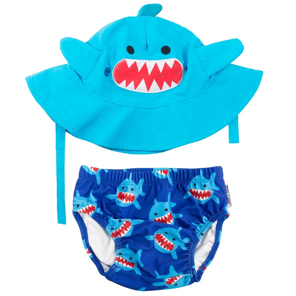 Maillot et chapeau requin (12-24m)