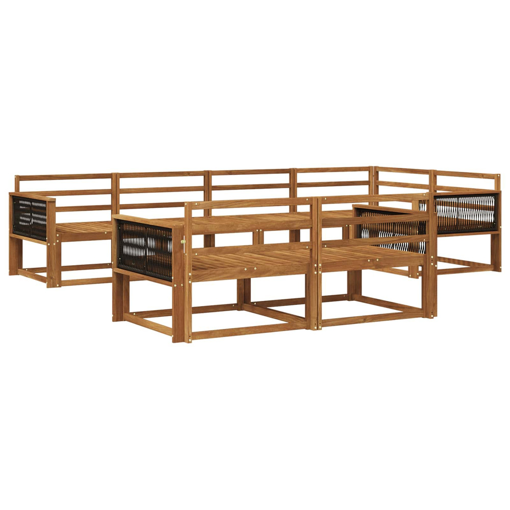 Ensemble de canapés d'extérieur 7 pcs naturel
