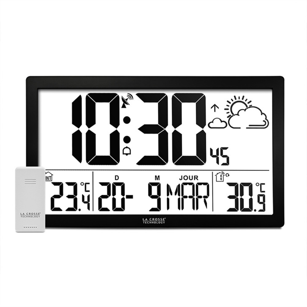 Horloge murale radio-pilotée écran géant ws8016
