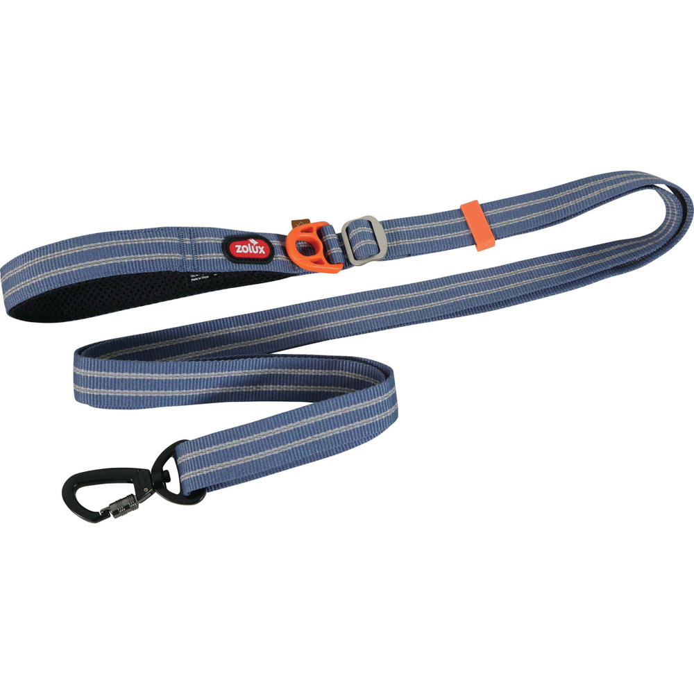 Laisse réglable avec bande réfléchissante bivouak 1.15 à 2 m bleu