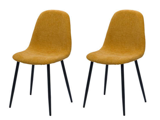 Lot de 2 chaises ariane moutarde