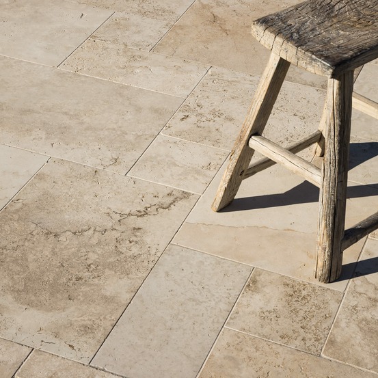 Carrelage travertin beige nuancé opus 4 x1,2 cm - intérieur et extérieur (lot de 1,48 m² soit 2 paquets) - ro'ma nature