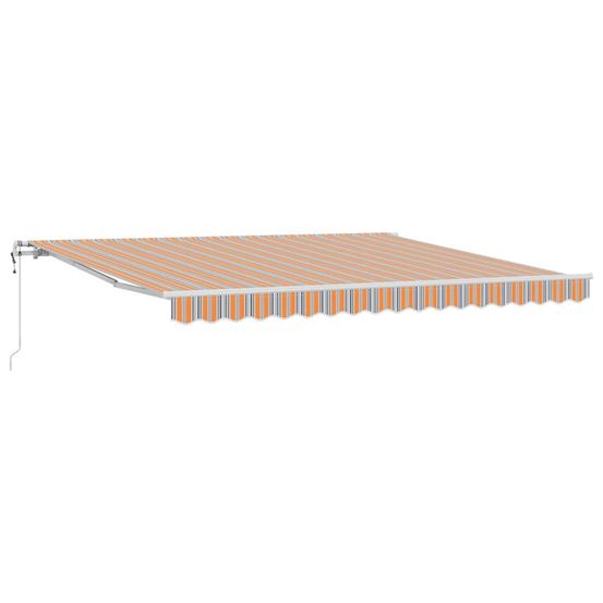 Auvent rétractable multicolore 400 × 350 cm tissu et aluminium