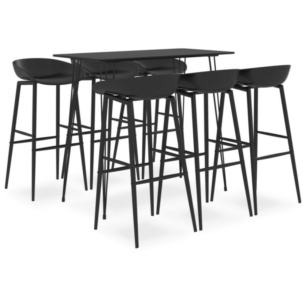 Ensemble de bar 7 pcs noir