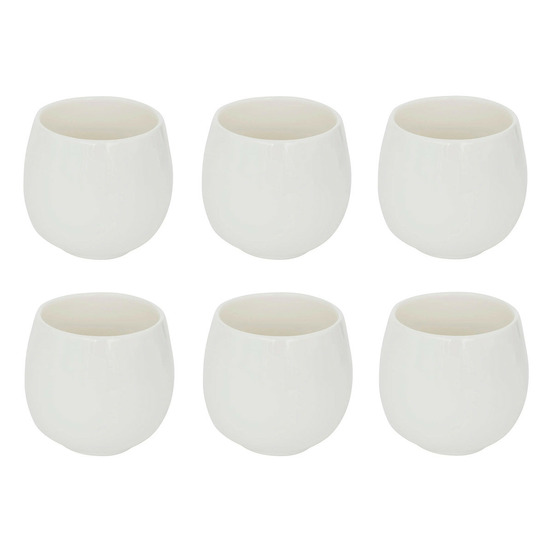 Lot de 6 tasses à café en porcelaine