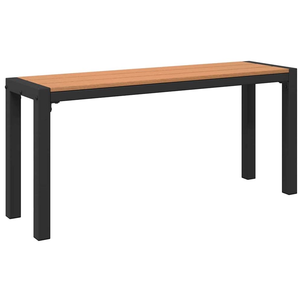 Banc de jardin marron 100 x 28 x 45cm acier