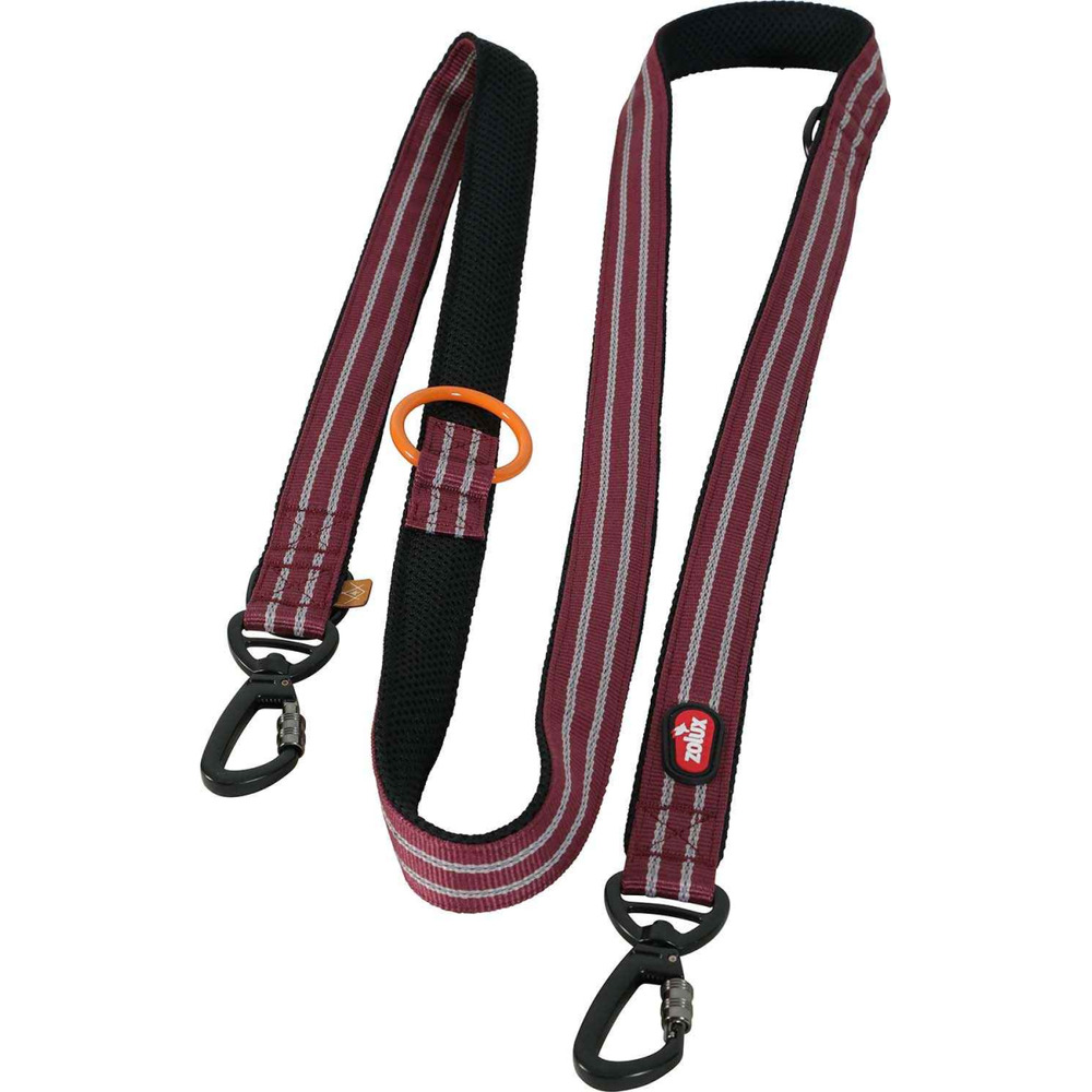 Laisse éducation 8 positions bivouak 2 m rouge