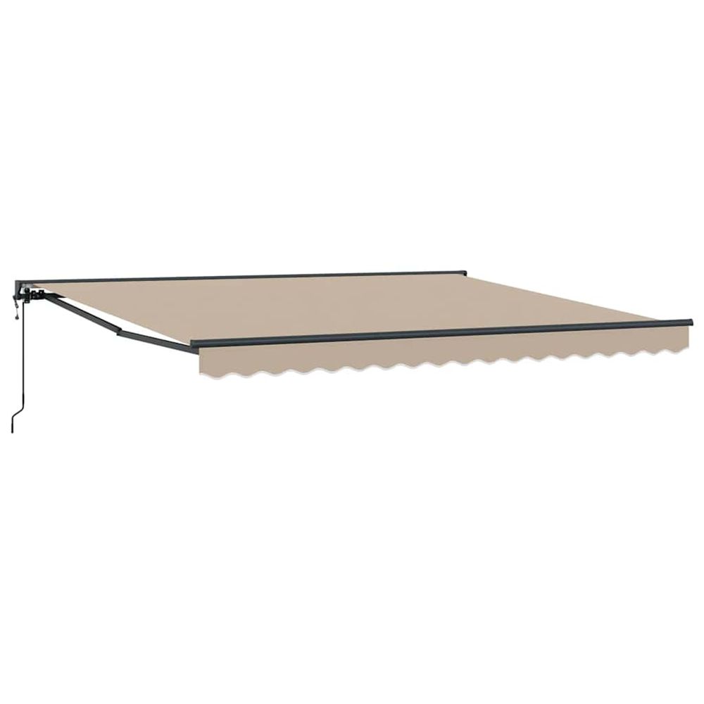 Cadre d'auvent beige 400 × 300 cm polyester avec revêtement pu
