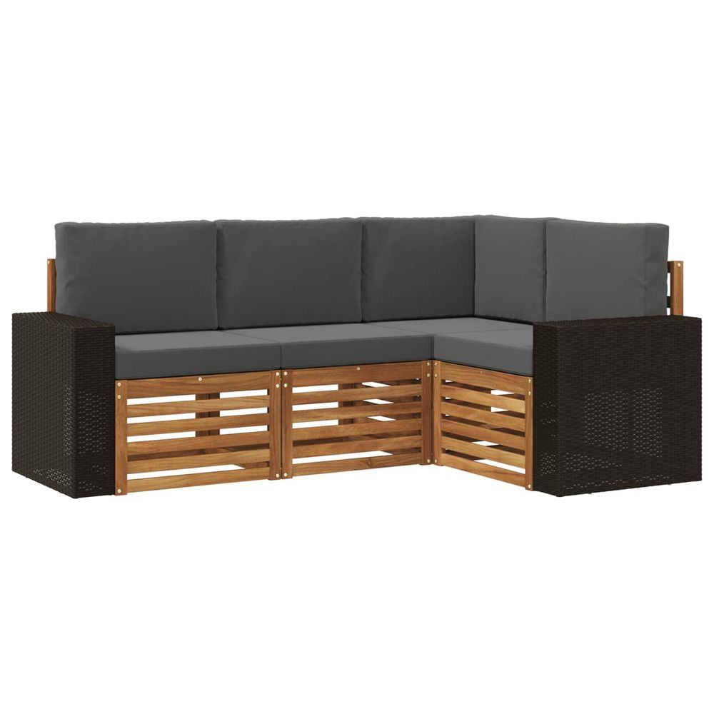 Ensemble de canapés d'extérieur 4 pc polyester