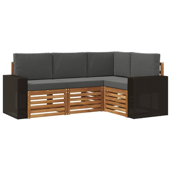 Ensemble de canapés d'extérieur 4 pc polyester