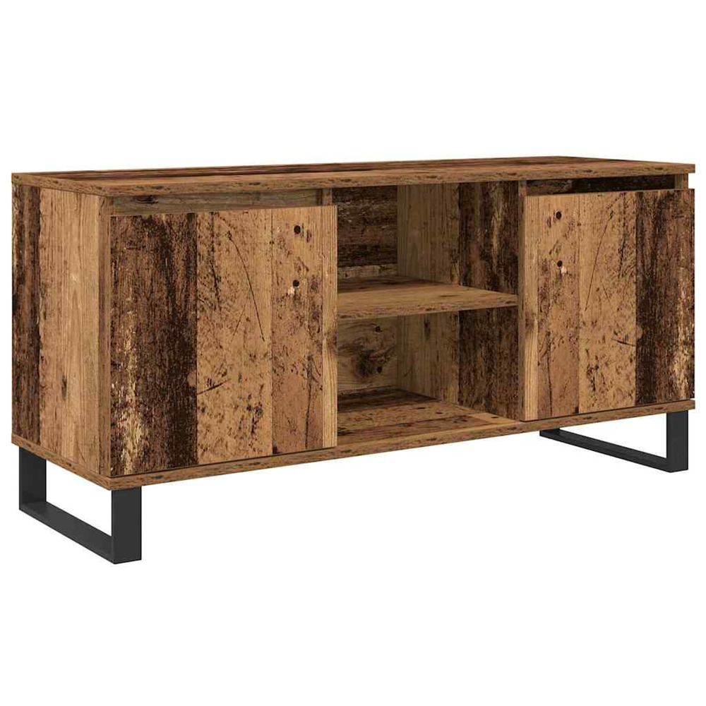 Meuble tv bois ancien 104 x 35 x 50 cm bois d'ingénierie