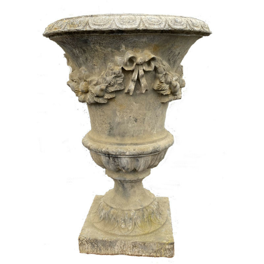 Vase médicis guirlande 42x42x102 cm