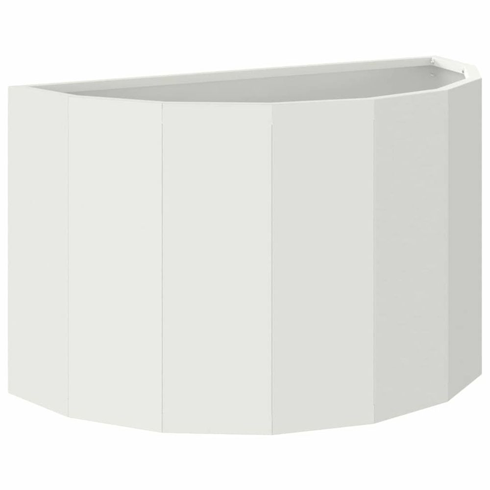Jardinière d'extérieur blanc 60 x 30 x 35 cm acier