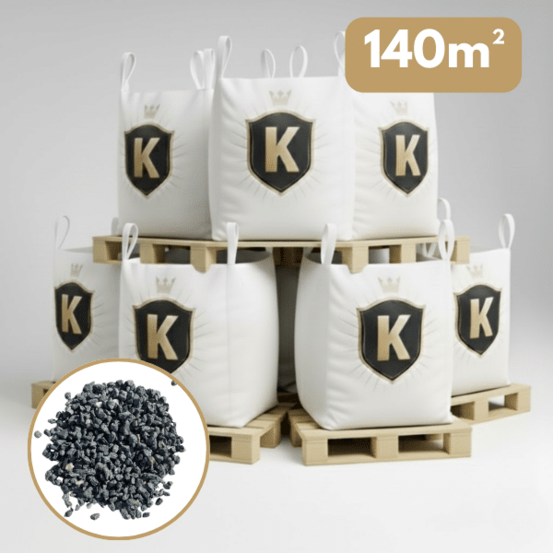 Gravier marbre vert 12/16 mm – pack 7 big bag +/- 1,5t – 140 m²