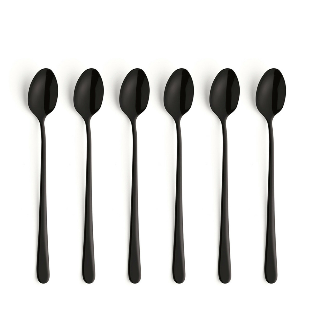 Austin - service 6 cuillères latte macchiato noir mat