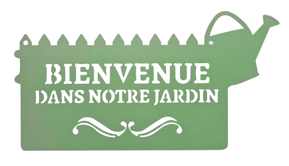 Pancarte décorative en métal 