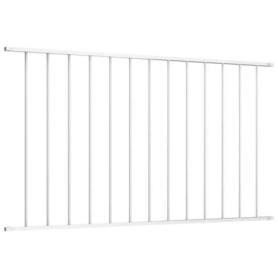 Panneau de clôture en acier thermolaqué 1,63 x 1,25 m blanc