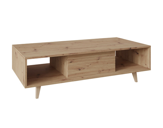 Diego - table basse - effet bois - 2 niches - 120 cm