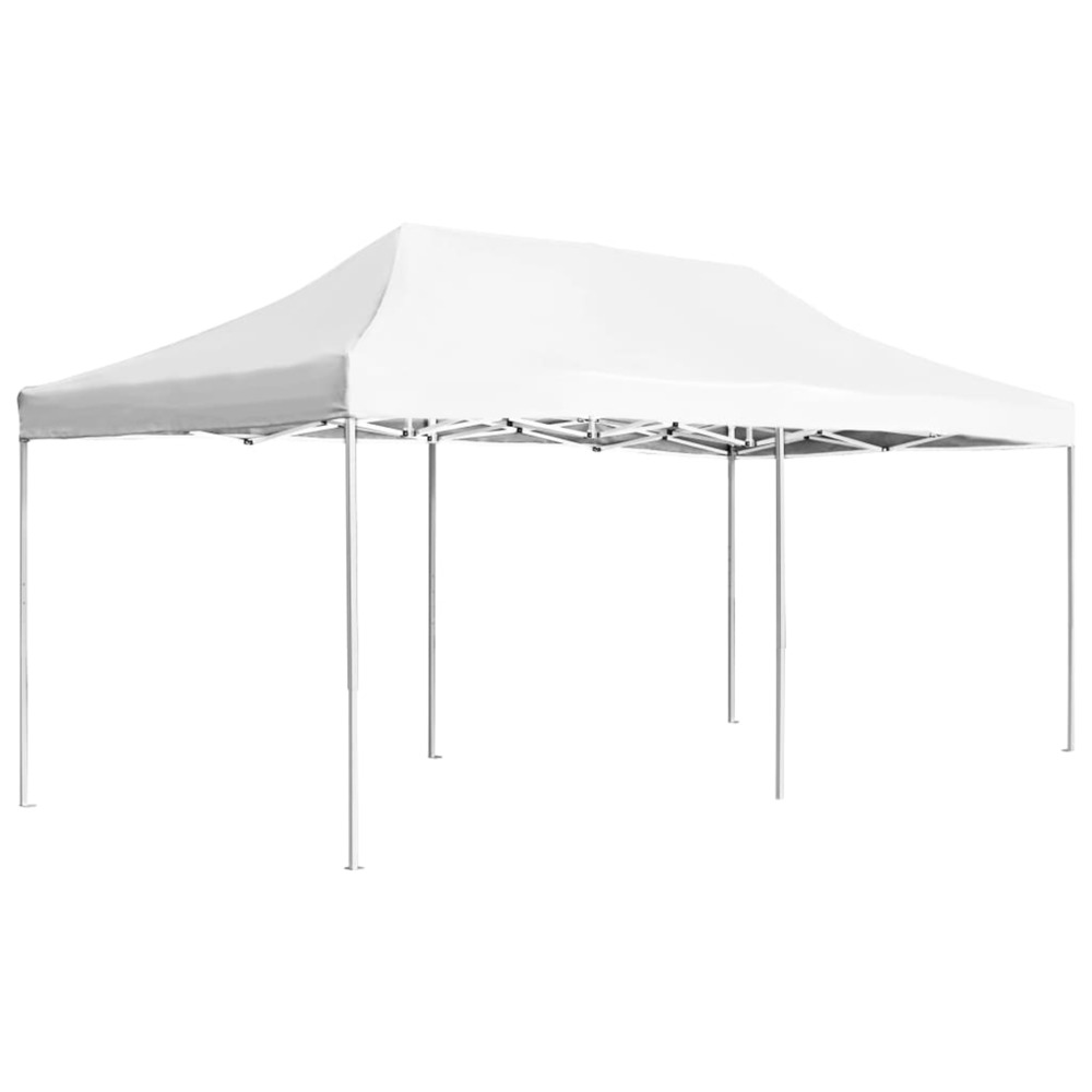 Tente de réception pliable aluminium 6 x 3 m blanc