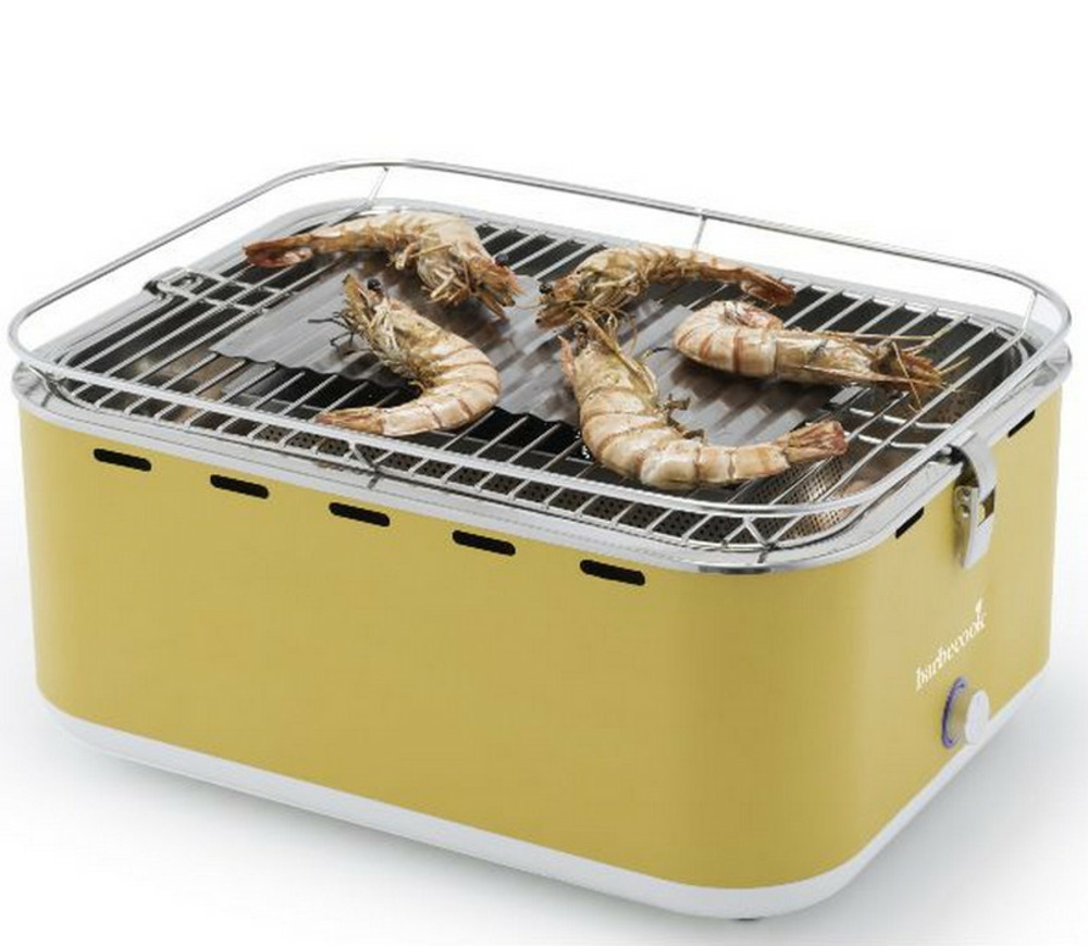 Barbecue à charbon portable jaune avec housse - 223.5925.000