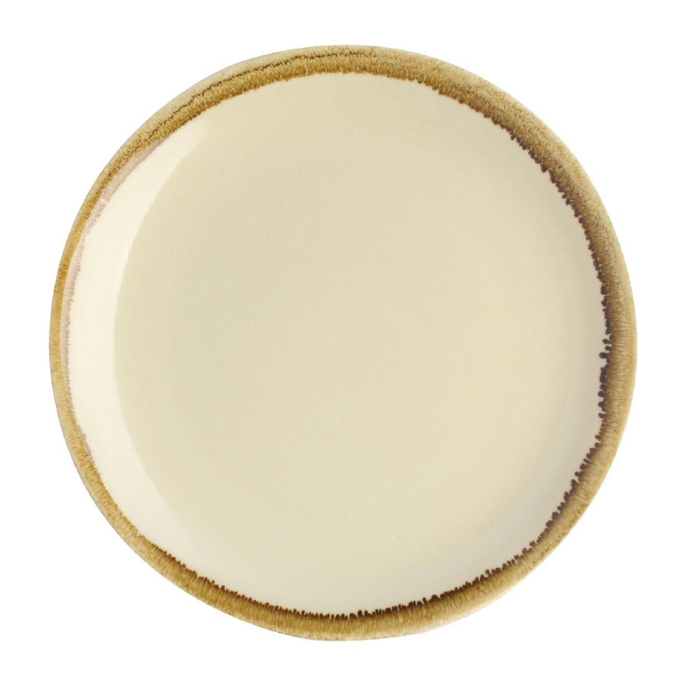 Assiette plate ronde couleur sable 230 mm - lot de 6